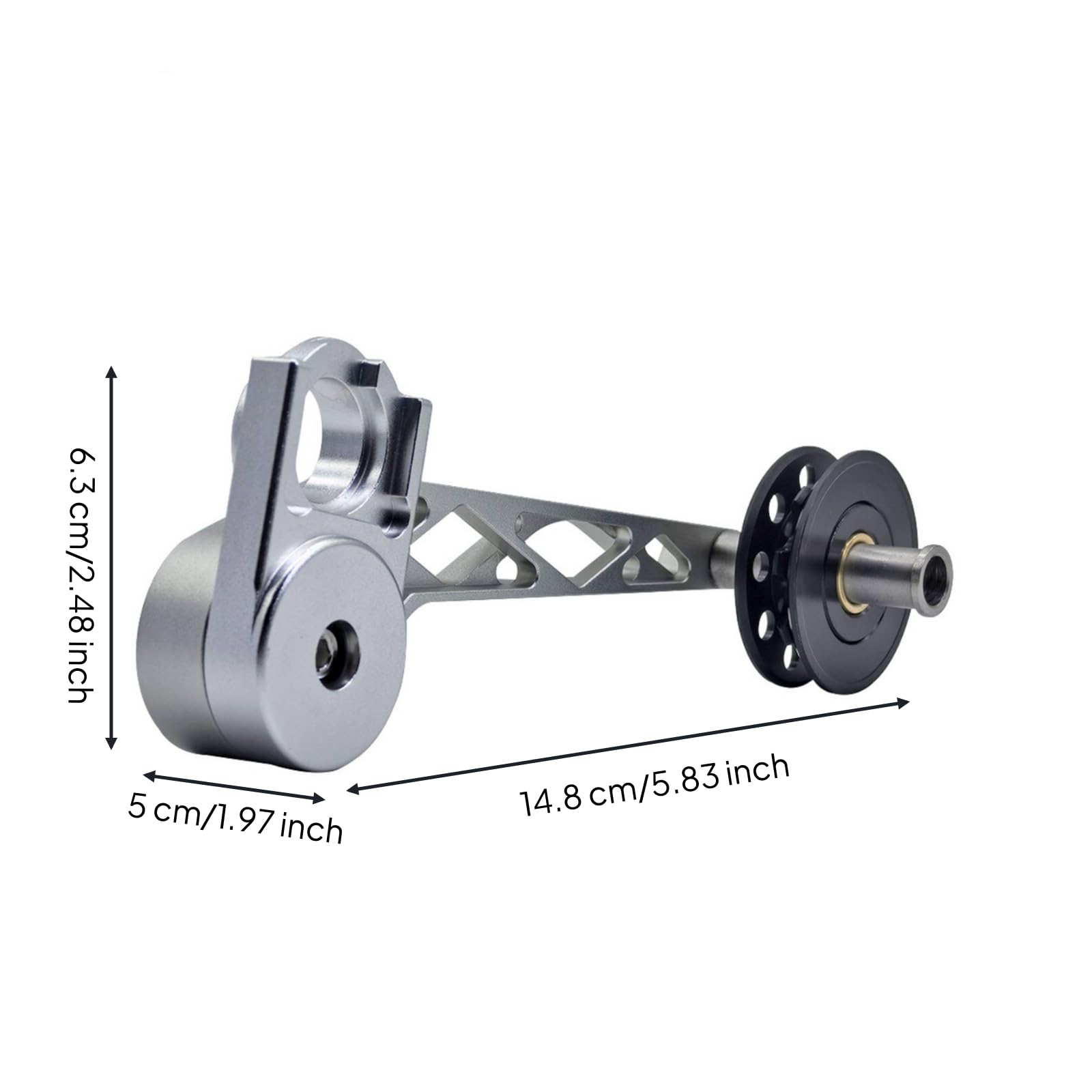 Desviador Trasero RD24 para Bicicleta Plegable Tensor de Cadena Rueda Guía 8T Aleación de Aluminio Instalación con Bloqueo Rosca Conducción Silenciosa