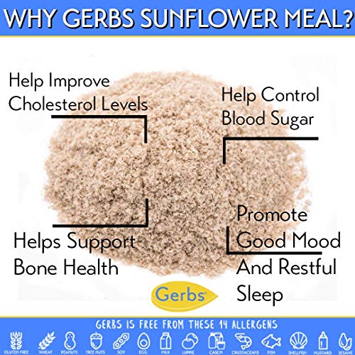 Gerbs Raw Sunflower Bundle, 6 Total Pounds (Raw Sunflower Meal, Raw Sunflower Kernels & Raw Whole Sunflower Seeds) Top 14 Food Allergen Free, Non Gmo, Kosher, Made In Rhode Island #TOP1