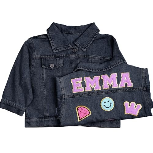 Custom Kids Denim Jacket with Name Patches – for Boys, Girls, and Toddlers
