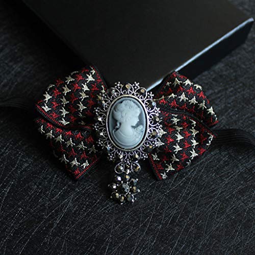 YUiiiiil Gravata borboleta masculina luxuosa formal de casamento ajustável, broche de smoking