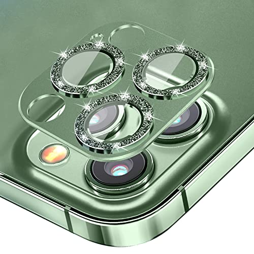 GGOOIG Objektivschutz für iPhone 13 Pro (15,5 cm / 6,1 Zoll) / 13 Pro Max (6,7 Zoll), gehärtetes Glas, Metallrahmen, HD-Kamera-Objektivschutz für iPhone 13 Pro / 13 Pro Max (grün) Cover