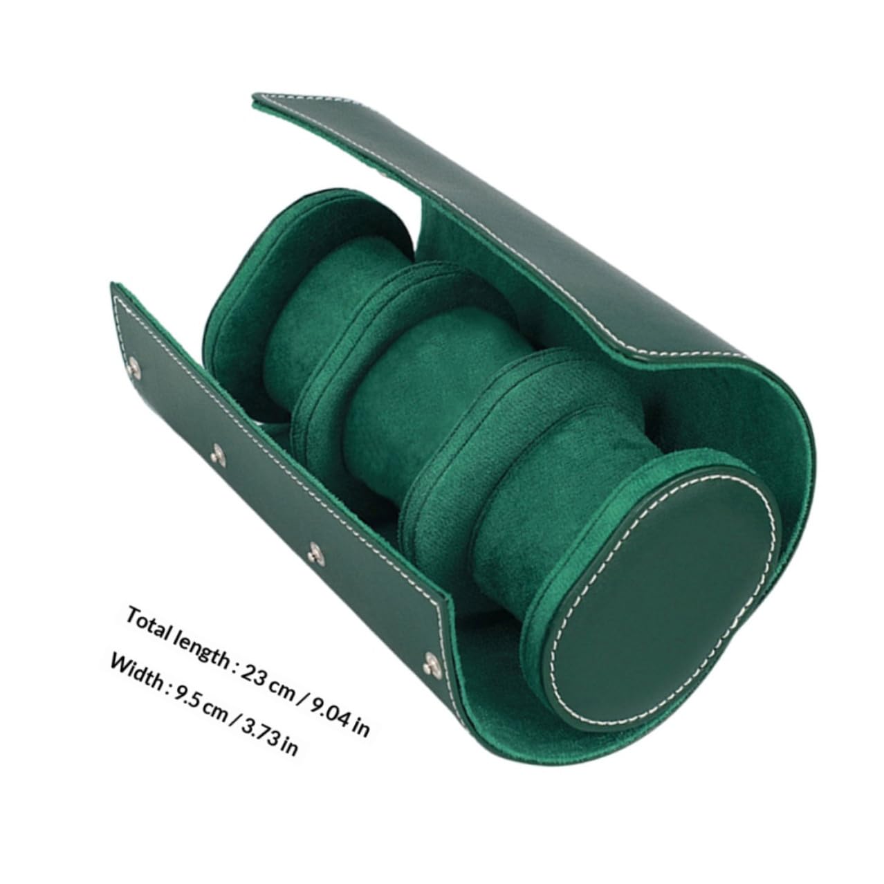 Didiseaon Custodia Classico e Porta Orologi Uomo da Viaggio in Pelle Pu Verde, Organizer Compatto Orologi e Piccoli