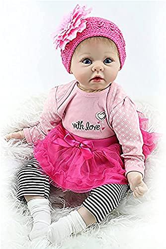 ZIYIUI 22"/55cm Reborn Doll Baby Girl Realistic Soft Silicone Reborn Toddler Baby Dolls Real Life Looking Newborn Dolls Toys Gifts Reborn Babies