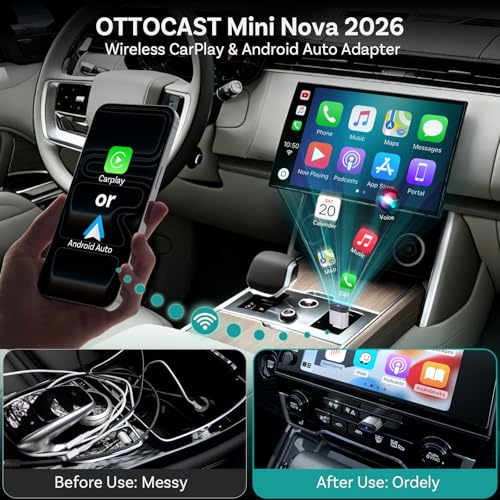 OTTOCAST Mini Nova 2-in-1 Wireless CarPlay & Android Auto Adapter - image 2