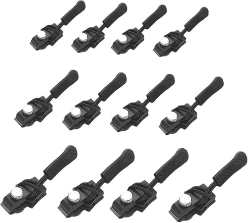 Zipper Repair Kit, 12pcs 3 Different Size Replacement Zipper Quick