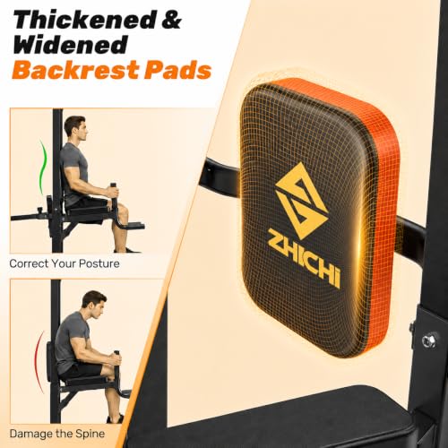Z ZHICHI Foldable Pull-Up Dip Station Weight Capacity 450LB with Cushion by Z ZHICHI - Image 6