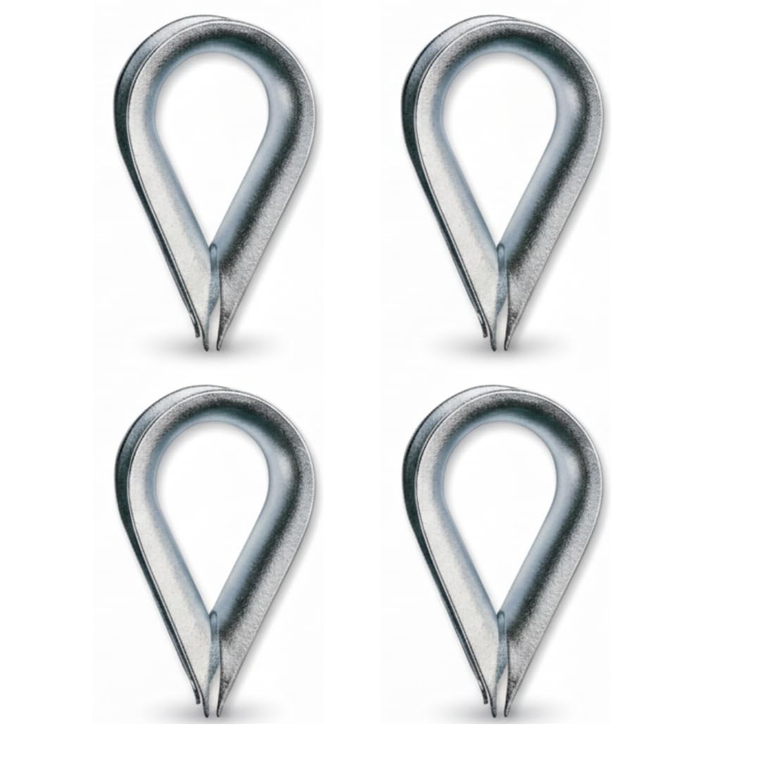BARLOCK Thimble Eye Lock for Gym Cable Wire & Rope Support | 6mm (Pack of 4)