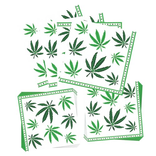 Serviettes en forme de feuilles de pot pour vaisselle jetable thématique anniversaire 420