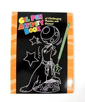 Paperback Gel Pen Activity Book of Challenging Puzzles and Games Book