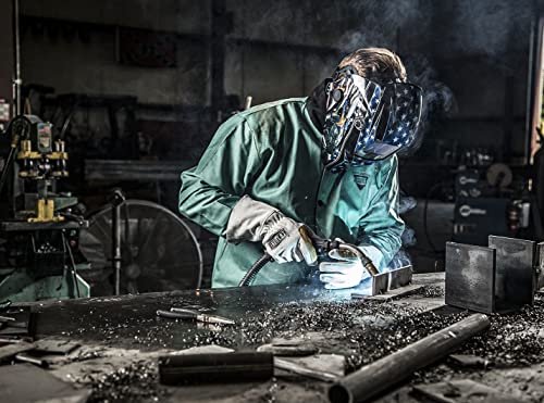 Ironcat 9072 Premium Split Goatskin Leather Gloves – Gray/Tan Xx-Large, 17 In. Mig Welding Gloves W/Keystone Thumb #TOP5