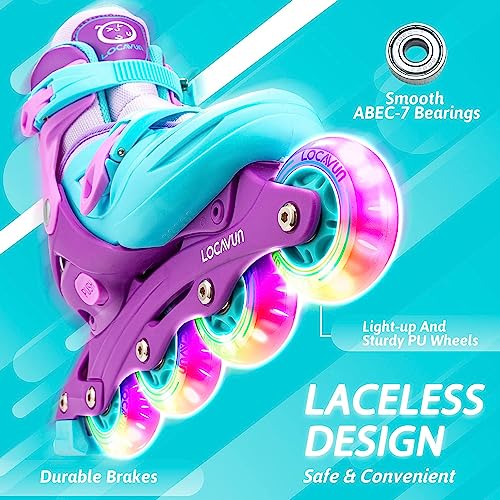 Locavun LV2020060101 Adjustable Light Up Inline Skates For Kids thumb #1