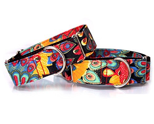 Nicad Handmade Personalized Fabric Super Strong Durable Reef Dog Collar Martingale Collar for Large Dog