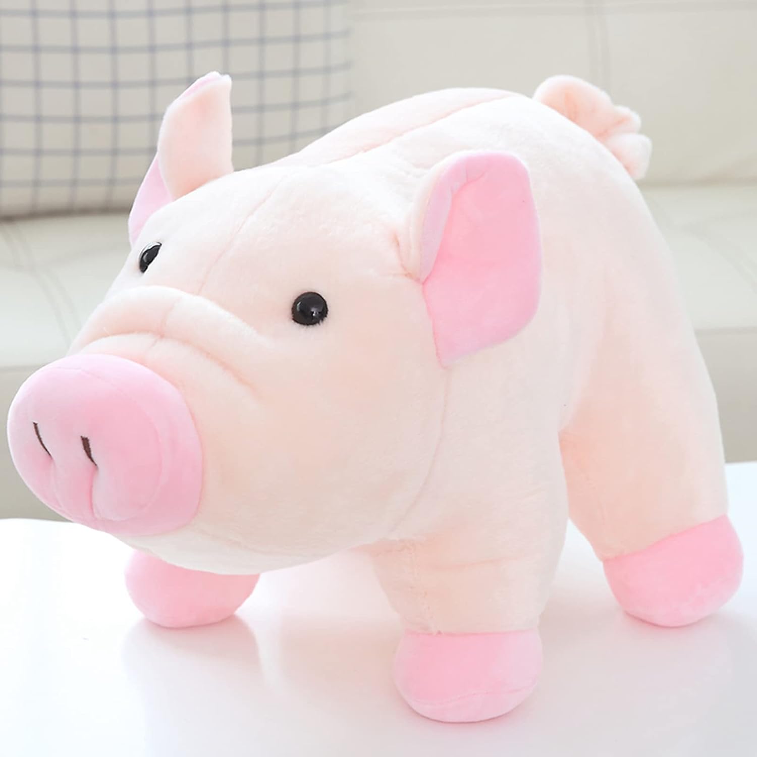豚 ぶた ぬいぐるみ リアルぬいぐるみ 動物 アニマル もふもふ 長さ65cm かわいい 知育トイ クリスマス 誕生日 ピンク 50cm プレゼント 新年 贈り物 ギフト 6歳以上 人形 ストレス解消 写真小道具 ベッドルーム 柔軟 おもちゃ 大きい