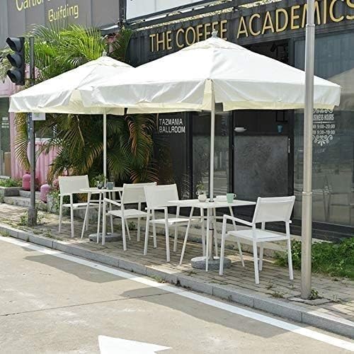 Base de mármol patio rectangular pole de aluminio parasol jardín 3