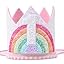 1 Year Old Rainbow Girl Crown