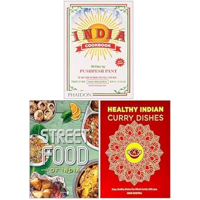 India Cookbook [Hardcover], Fresh & Easy Indian Street Food, Healthy Indian Curry Dishes 3 Books Collection Set