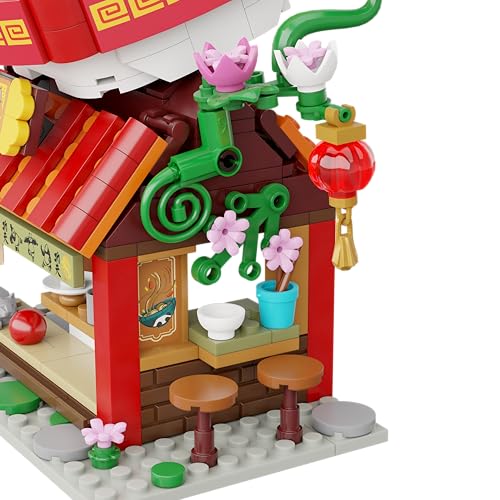 Pantasy Kung Fu Panda: Boneco montável de 359 peças do Zhen's Noodle Restaurant