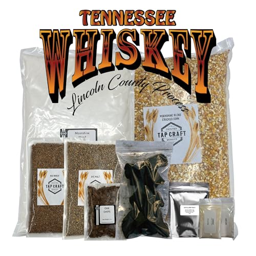 Tapcraft Complete Lincoln County Process Tennessee Whiskey Recipe Mash Kit DIY Spirit Making at Home Authentic Tennessee Whiskey Idea for Distillers