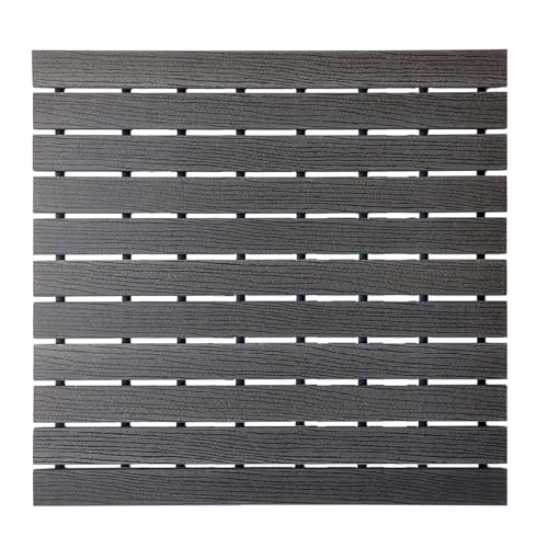 Alfombrilla de baño de madera antideslizante enrollable para spa, sauna, piscina y jacuzzi, uso en interiores y exteriores, color gris, 71 x 44 cm, perfecta para zonas secas