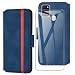 Produktbild HHUIWIND Hülle für Samsung Galaxy A21s Leder + Panzerglas,Handyhülle Samsung Galaxy A21s,Schutzhülle Handytasche Klapphülle Streifen Hülle mit Kartenfächer für Samsung Galaxy A21s-Blau01