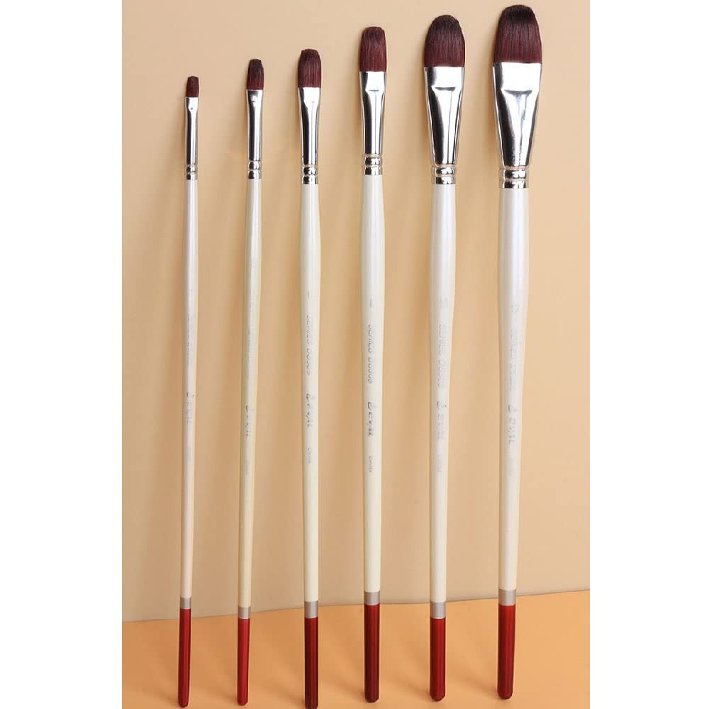 Juego de Pinceles de Pintura, 6 Pinceles para Artistas, Lienzo, Pintura acrílica, óleo, Agua, Suministros de Pinceles para Arte