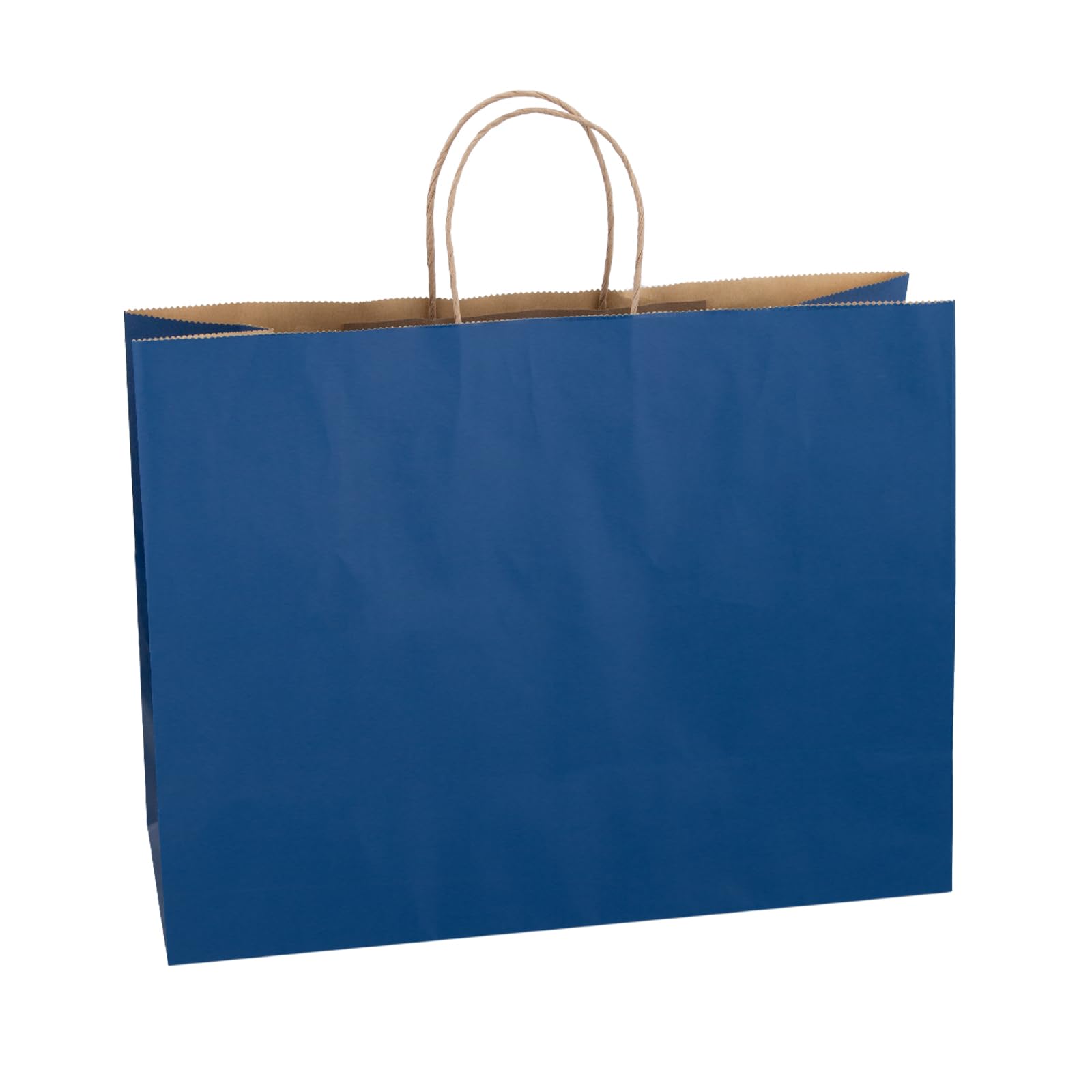 Ronvir Navy Blue Extra Large Paper Gift Bags with Handles Bulk (70 Pack, 16x6x12 Inch) - Big Heavy Duty Kraft Paper Bags for Wedding, Birthday, 4th of