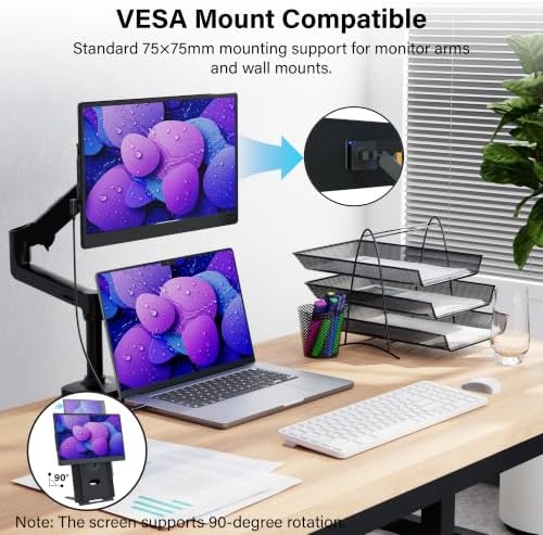 CIDETTY Laptop Screen Extender 15.6", FHD 1080P Detachable Monitor Portable — 사진 5