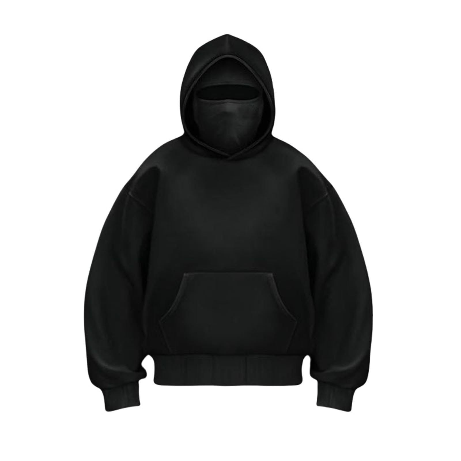Unisex maska narciarska kominiarka bluzy z kapturem dla mężczyzn i kobiet plus size bluza z kapturem ninja zima podwójne bluzy z kapturem sweter z długim rękawem nowość jazda na rowerze motocykl bluzy