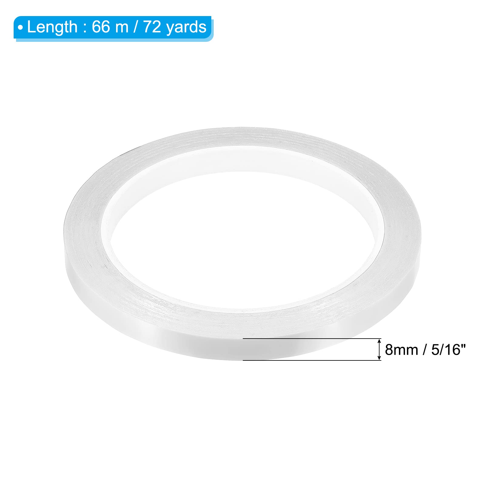 PATIKIL Whiteboard Tape 8mm X 66m, 3 Pack Thin Dry Erase Tape for Graphic Chart Marking DIY Art White - Image 2