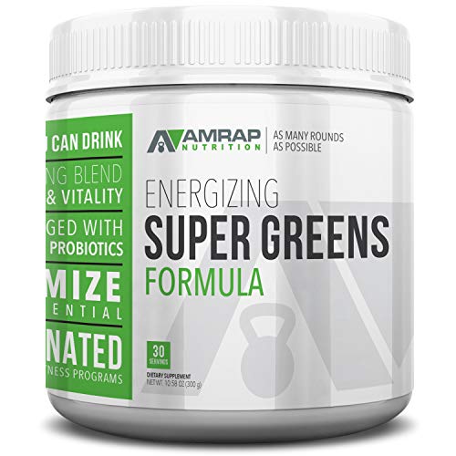 AMRAP Nutrition Energizing Super Greens Powder, 300g, WADA Compliant, Athlete Approved (30 Servings) AMRAP Nutrition Energizing Super Greens Powder, 300g, WADA Compliant, Athlete Approved (30 Servings)