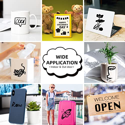 Black Permanent Vinyl Roll 12 Inches By 80 Feet Black Adhesive Vinyl Roll For Cricut, Silhouette, Cameo Cutters, Signs, Scrapbooking, Craft, Die Cutters #TOP1