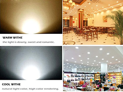 Lemonbest® Super Bright 7 Watts Cob Led Ceiling Light Downlight Warm/Cool White Spotlight Lamp Recessed Lighting Fixture, Halogen Bulb Replacement (Warm White, Dimmable) #TOP7