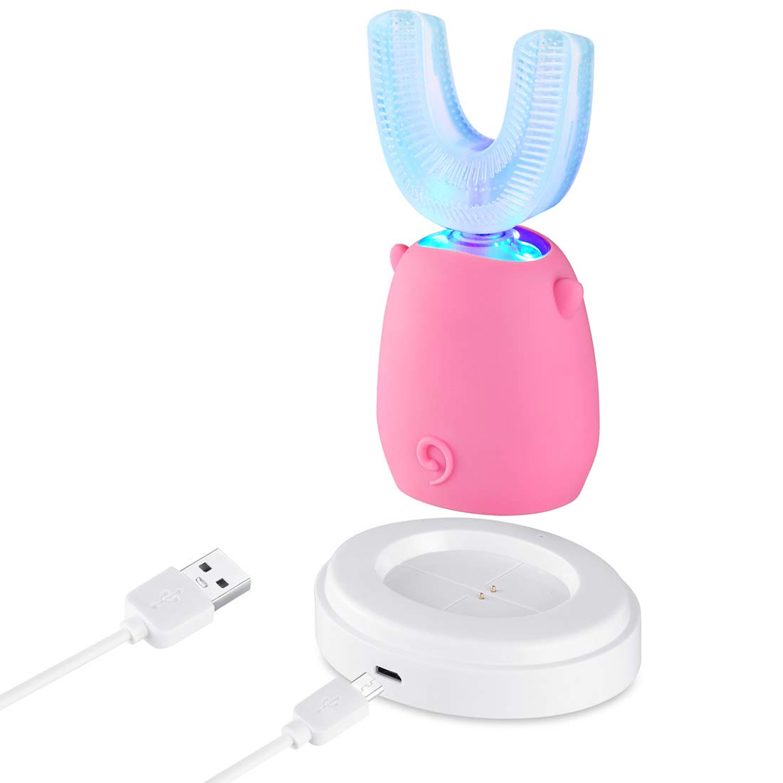 Ultrasonic Toothbrush for children, Automatic Toothbrush for Kids, Teeth whitening Brush 30'' Automatic Timer, 360° Ultrasonic Electric Tooth Clean Brush (Pink) : Beauty & Personal Care