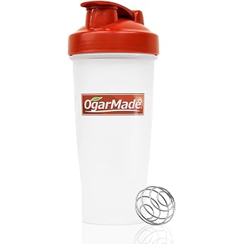 Protein Shaker Bottle with Mixer Ball Dishwasher Safe Shaker 600ml