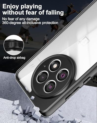 Image of Hybrid Shockproof Back Cover Case for OnePlus 13R 5G | Hard Back Cover Case for OnePlus 13R 5G (PC & TPU, Transparent Clear Back)