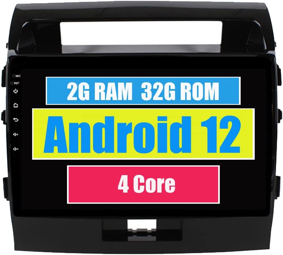 RoverOne Car Radio Stereo for Toyota Land Cruiser 200 LC200 2008-2013 Touch Screen Android Multimedia Player Support GPS Navigation Bluetooth Wifi CarPlay Android Auto
