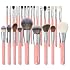 Bueart Design Makeup Brushes Set 26pcs Real Natural Goat Hair Professional labeled Foundation Face Blending Blush Concealers Eyeshadow Brush Set26Pcs Pearl Pink