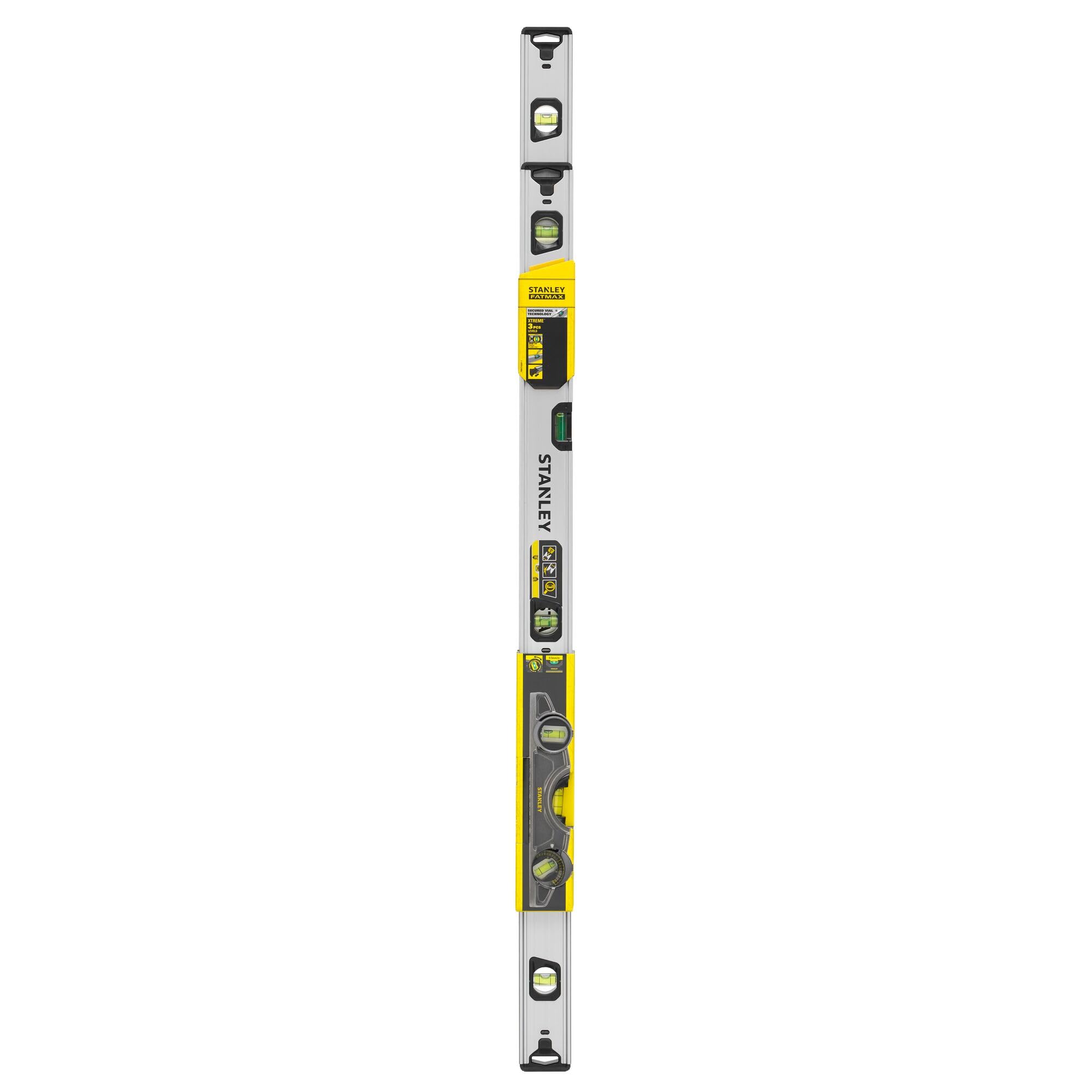 STANLEY Le pack à trois niveaux STANLEY FATMAX XTREME comprend un niveau de poutre de caisson de 60 cm, de poutre de caisson de 120 cm et un niveau de torpille magnétique, FMHT43681-1