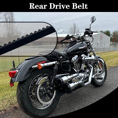 Gyuptrk Rear Drive Belt 137T 1" Fit For Harley Davidson Sportster Xl883 Xl1200 Xr1200 2007-2022 Flht/R/X Fltr 2007-2008 Replace 40024-07 40591-07 1204-0061 #TOP5