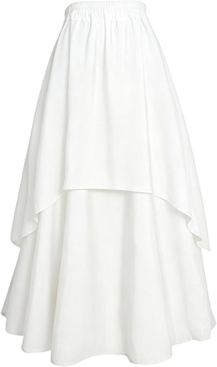 Renaissance Skirt Flowy Boho Pirate Maxi Skirts for Women