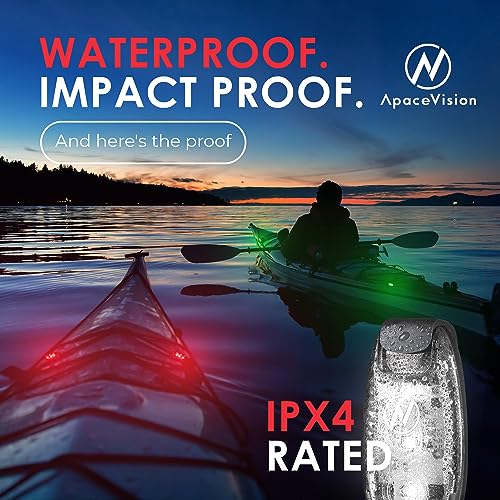 Apace Vision LED Safety Light (2 Pack) - Clip On Strobe/Running Lights for Runners, Dog, Bike, Walking, Boat, Kayak, Stroller and More - High Visibility Accessories for Your Reflective Gear, Bicycle