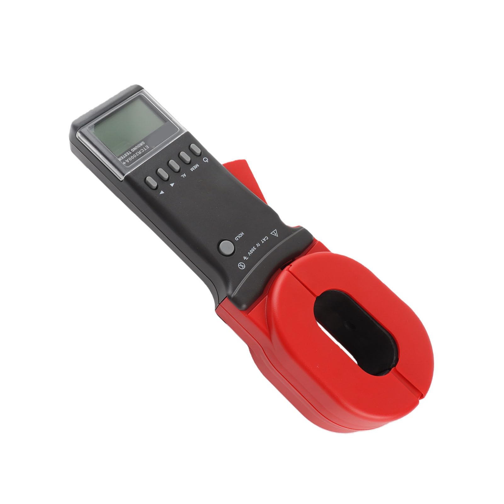 Luocute Cyfrowy Miernik Cęgowy, Zakres Rezystancji 0,01 200 Omów, Tester Rezystancji Uziemienia, Tester Cęgów z Wyświetlaczem LCD do Przechowywania Danych 500, do Zasilania Elektrycznego