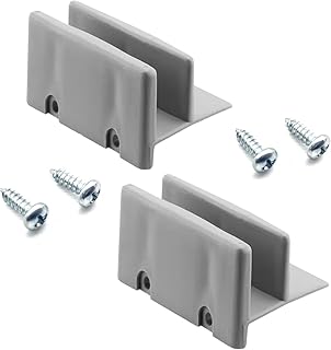 2 PCS Sliding Shower Door Gray Plastic Bottom Guide Fits 7/16 inch Thick Sliding Shower Doors M6192,1/2" Channel