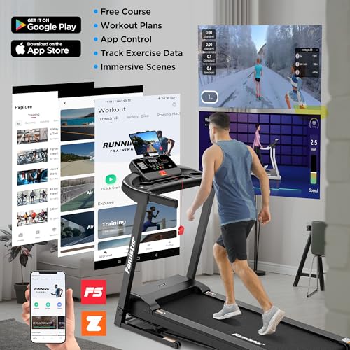 Image of 3HP 300lb Capacity Treadmill with 64+3+4 Program, 3 Adjustable Incline, Folding Treadmill for Home Running & Jogging, 10MPH Speed, HiFi Bluetooth Speakers