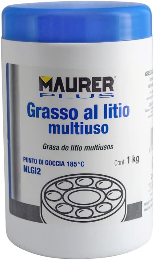 TECPO 2 x grasso universale multiuso EP2 400 g, grasso al litio universale, lubrificazione auto, impermeabile