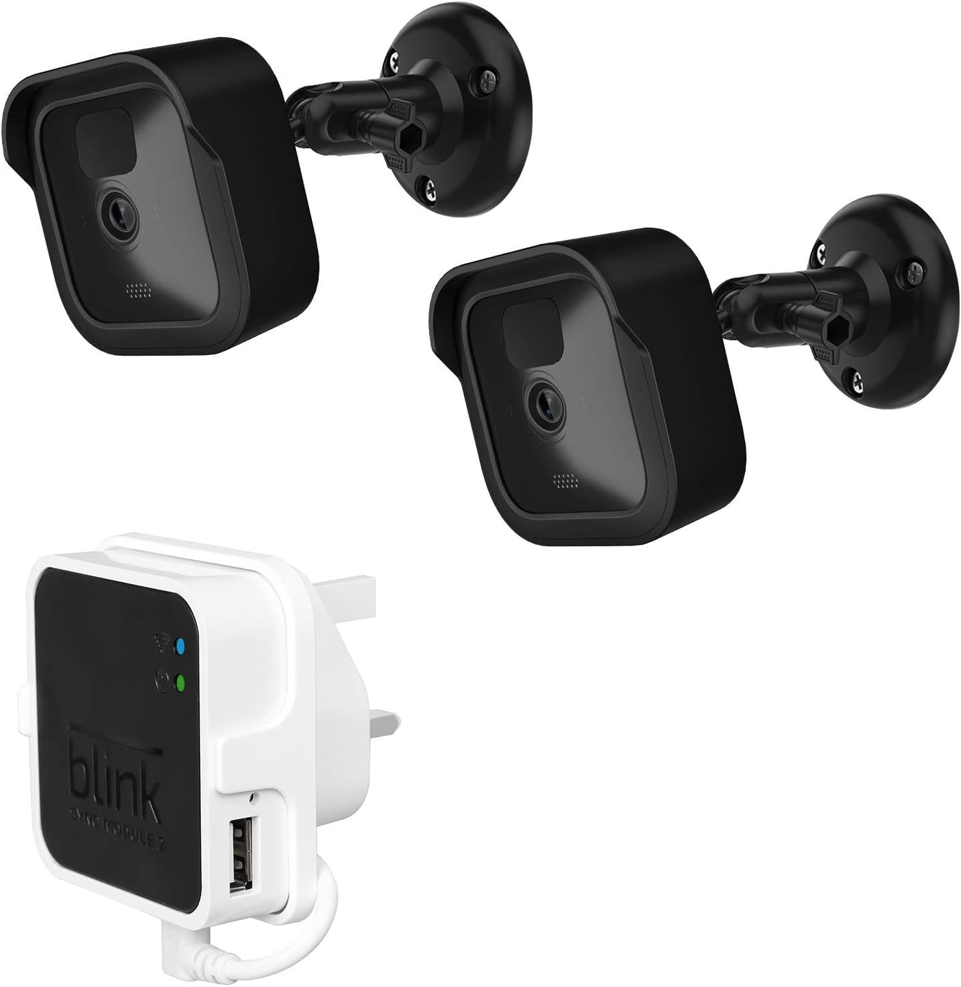 PYserne 5 PackCamera Mount for All-New Blink Outdoor 3rd Gen 360° Adjustable Camera Mount with Sync Module Outlet Mount Camera Mount Bracket Home Security Camera System Black