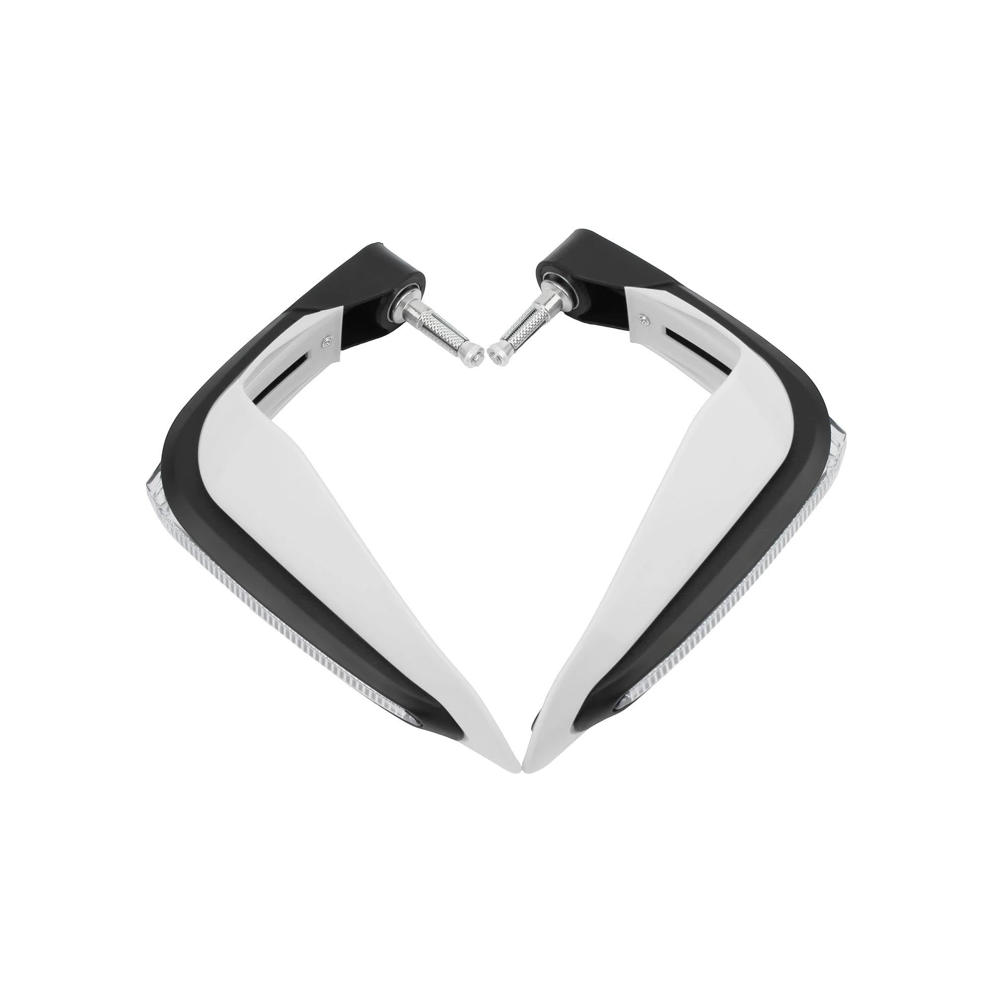 HDHCSCAGH Motorcycle Handguard Shield Universal Hand Guards Handguard Windproof Shield Protector Motorcycle Modified Accessories Handlebar Protection Covers(White Yellow-Light)