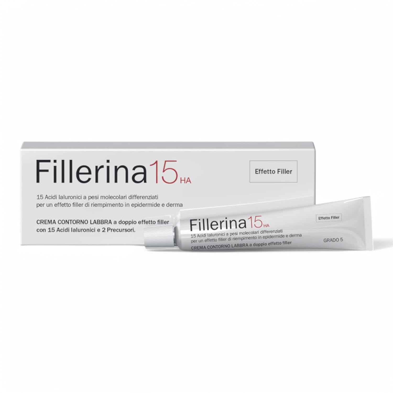 Fillerina 15HA Lip Contour Cream Immediate Filler Effect Anti-Wrinkle Grade 5 15ml