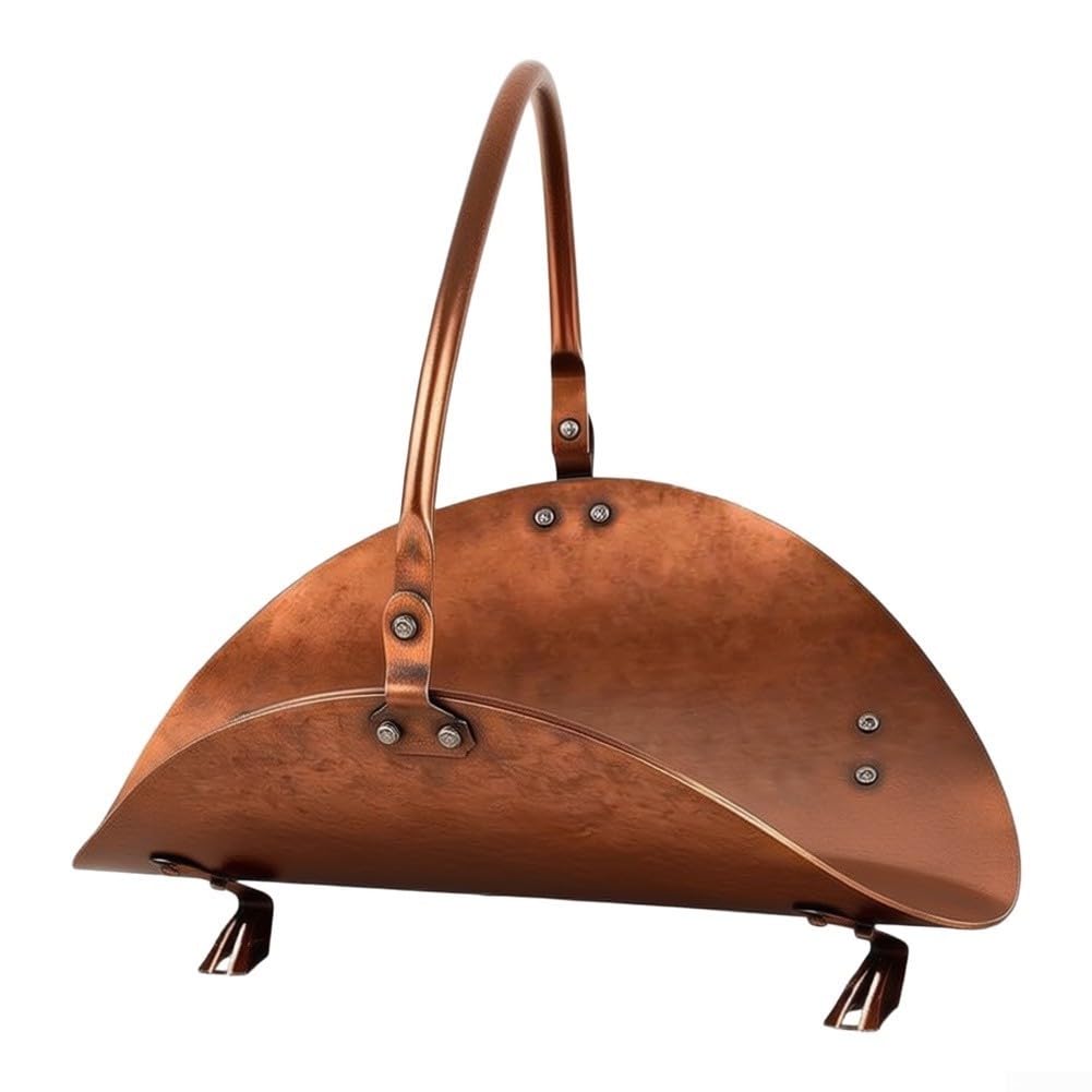Porte-bûches réglable en métal Marron foncé 48 x 40 cm