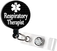 Vista 4 de LOVEKITTY ® - Nuclear Med Tech - Carrete giratorio retráctil para identificación y identificación con nombre, soporte para tarjeta de identificación